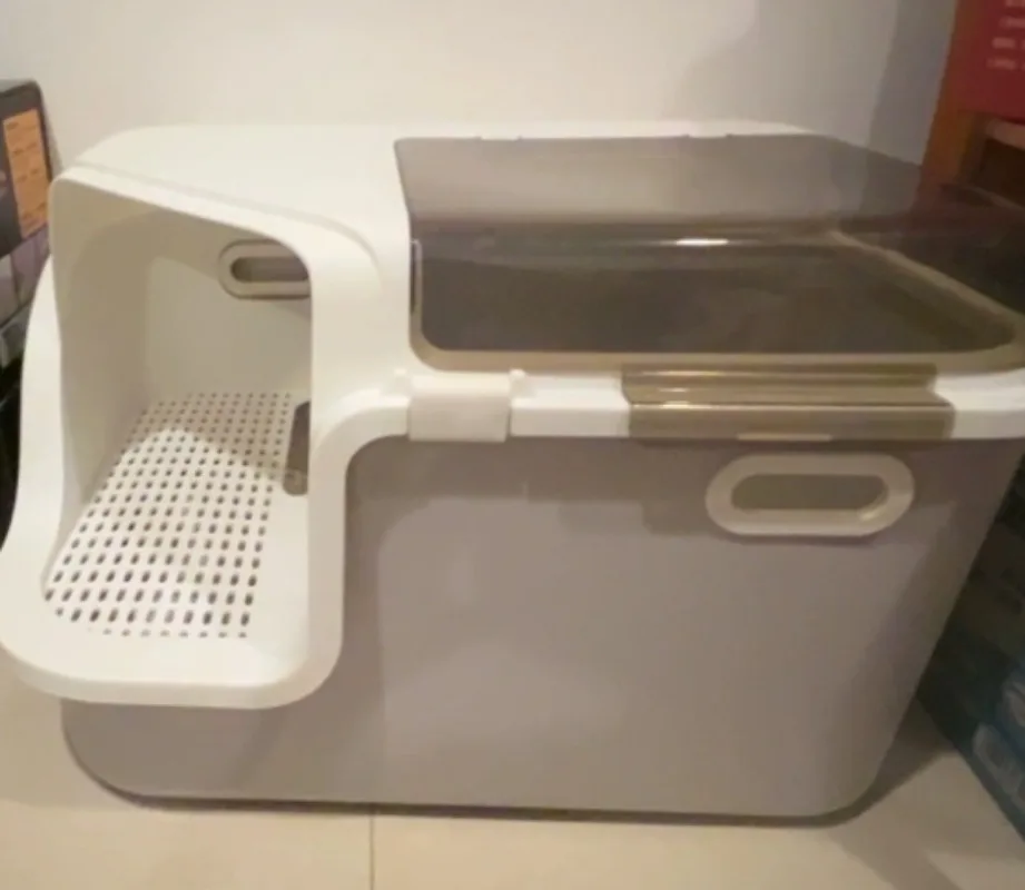 Corridor Fully Enclosed Cat Litter Box Oversized Anti-splash Deodorant Cat Toilet