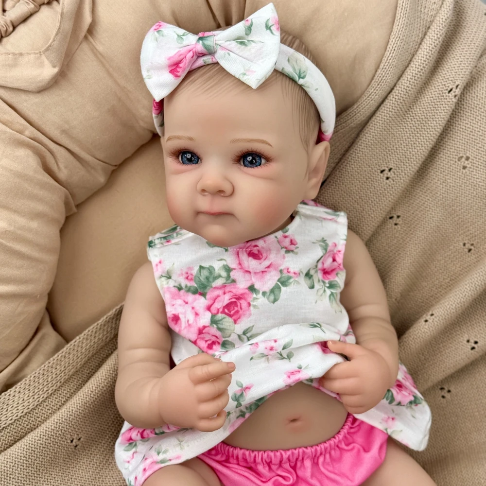 

BZDOLL 18-inch Realistic Reborn Baby Doll with Full Vinyl Body 45cm 3D Skin Lifelike Toy for Children Birthday Gift