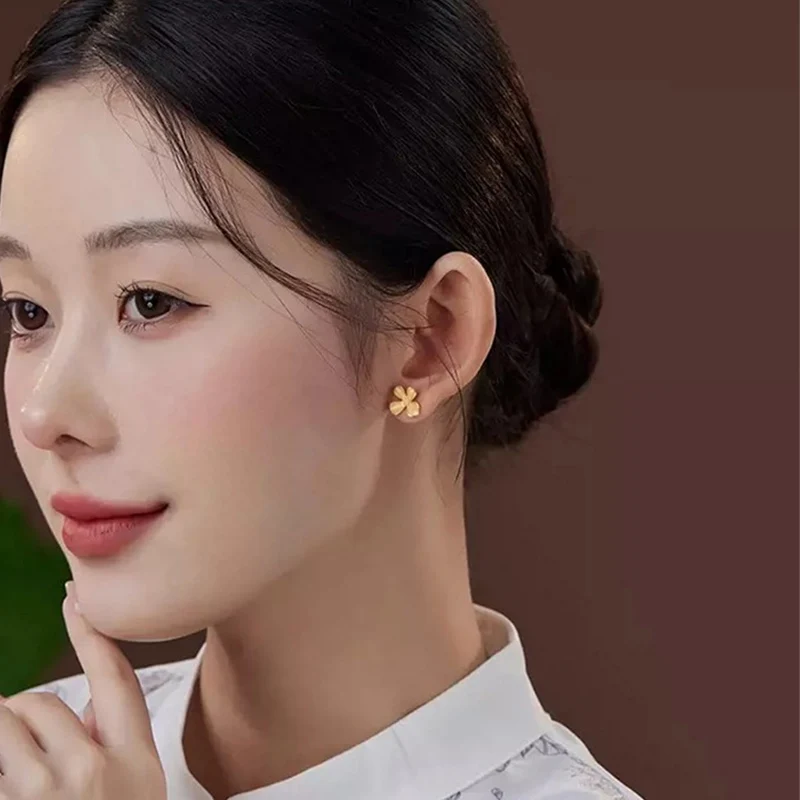 أقراط مرصعة هندسية من Foxanry للنساء والفتيات ، أزياء عرقية بسيطة ، أنيقة ، تمنع الحساسية ، هدايا مجوهرات عيد الميلاد #6