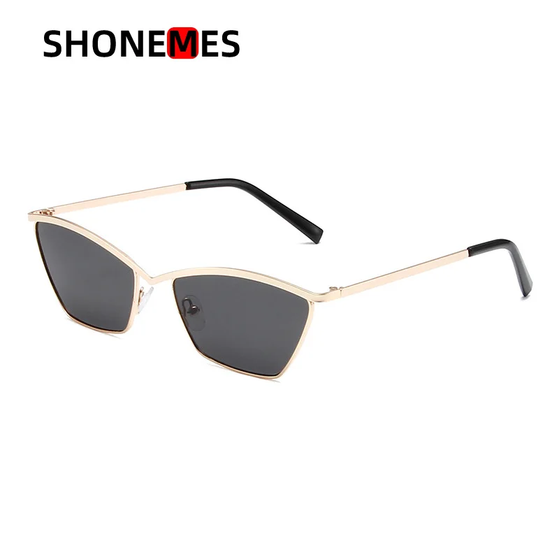 

Shonemes Single Bridge Sunglasses Stylish Cat Eye Sun Glasses Metal Frame Outdoor UV400 Shades for Men Women