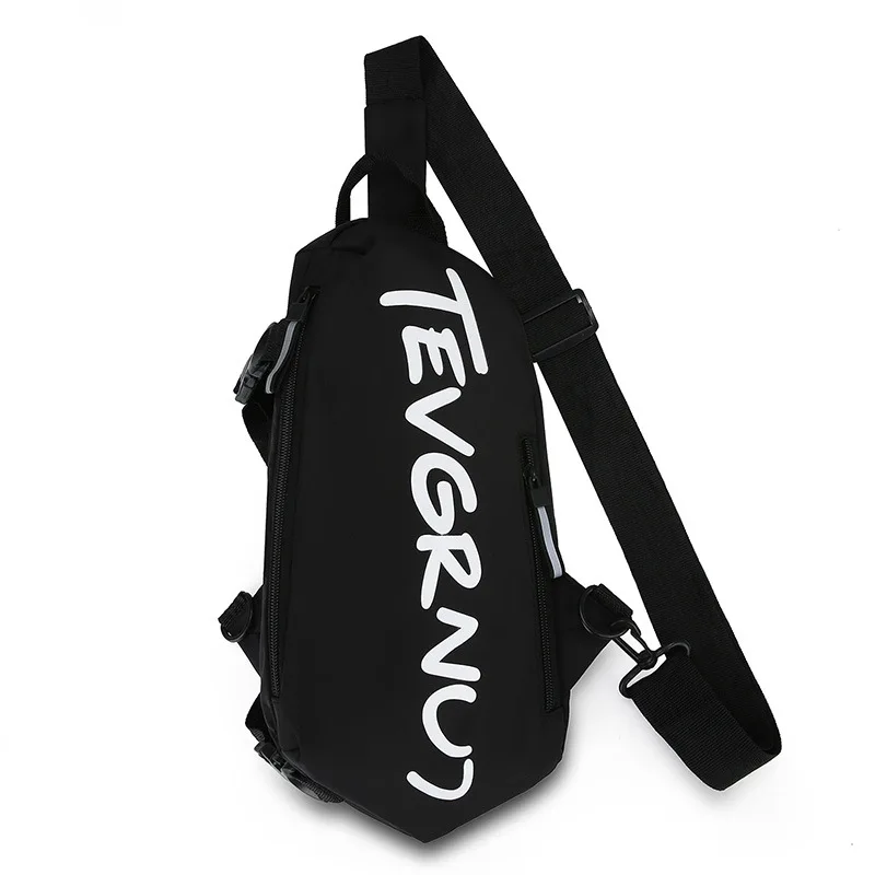 HOMEFISH Modna nylonowa torba crossbody na klatkę piersiową, uniwersalna torba na ramię dla kobiet, sportowa torba codzienna dla mężczyzn — zdjęcie 2