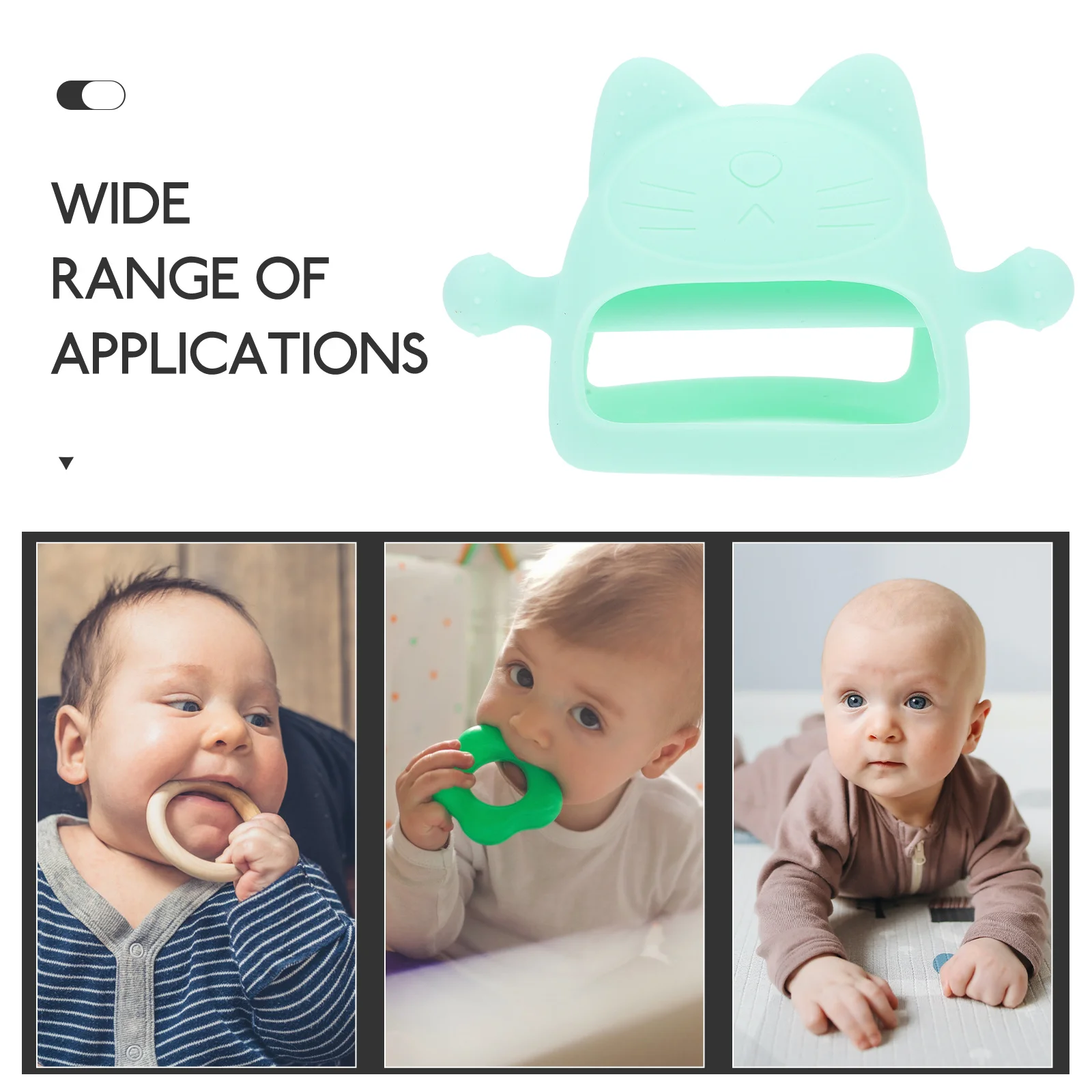 

Силиконовый детский прорезыватель, мягкий ручной жевательный рельеф, детская игрушка для прорезывания зубов, легко чистится, безопасный материал, портативный