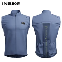 INBIKE Chaqueta sin mangas de ciclismo impermeable para hombre Chaleco ligero apilable reflectante anti-UV con bolsillo a prueba de viento