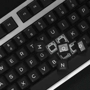 KBDiy 161 Tombol / Set Tombol Kunci GMK WOB Profil SA PBT untuk Keyboard Mekanis Hitam Dan Putih Tombol Jepretan Ganda ISO Kustom untuk K500 12 keycaps penjualan terbaik hitam - №