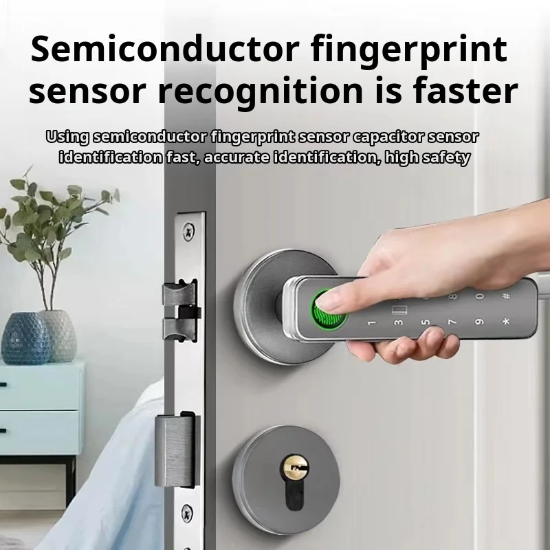 Home smart lock indoor fingerprint bluetooth door apartment hotel