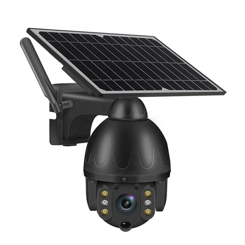 2MP 야외 4G 카메라 7.8W 태양 전지 패널 IP CCTV 4G SIM 카드 네트워크 PTZ 카메라 18650 충전식 배터리
