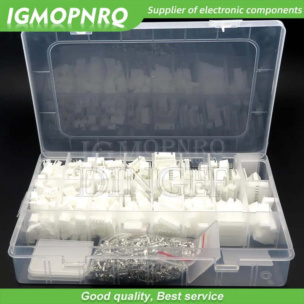 1330PCS xh2.54 2.5mm 2/3/4/5/6/7/8/10 Pin Housing Male Female Pin Head Connector Adapter Plug Set Perfectly Compatible JST-XHP