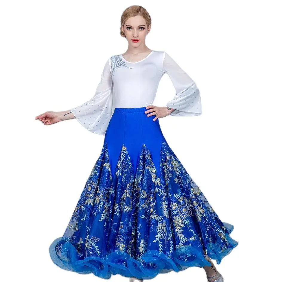 standard skirt women ballroom dance skirts dance clothes flamenco skirt spanish flamenco costume waltz dance wear swing