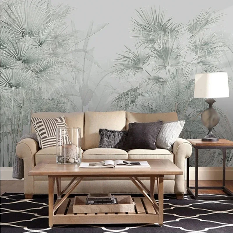 Custom Leaf Pattern Retro Mural Wallpaper Home Decor Living Room Bedding Room Background Wall Paper For Wall 3D