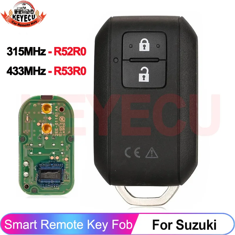 KEYECU Genuine 315/433MHz For Suzuki Ertiga 2018 2019 2020 Vitara Wagon R SWIFT 2017 Auto Smart Key Card ID47 Chip 37172M55R40