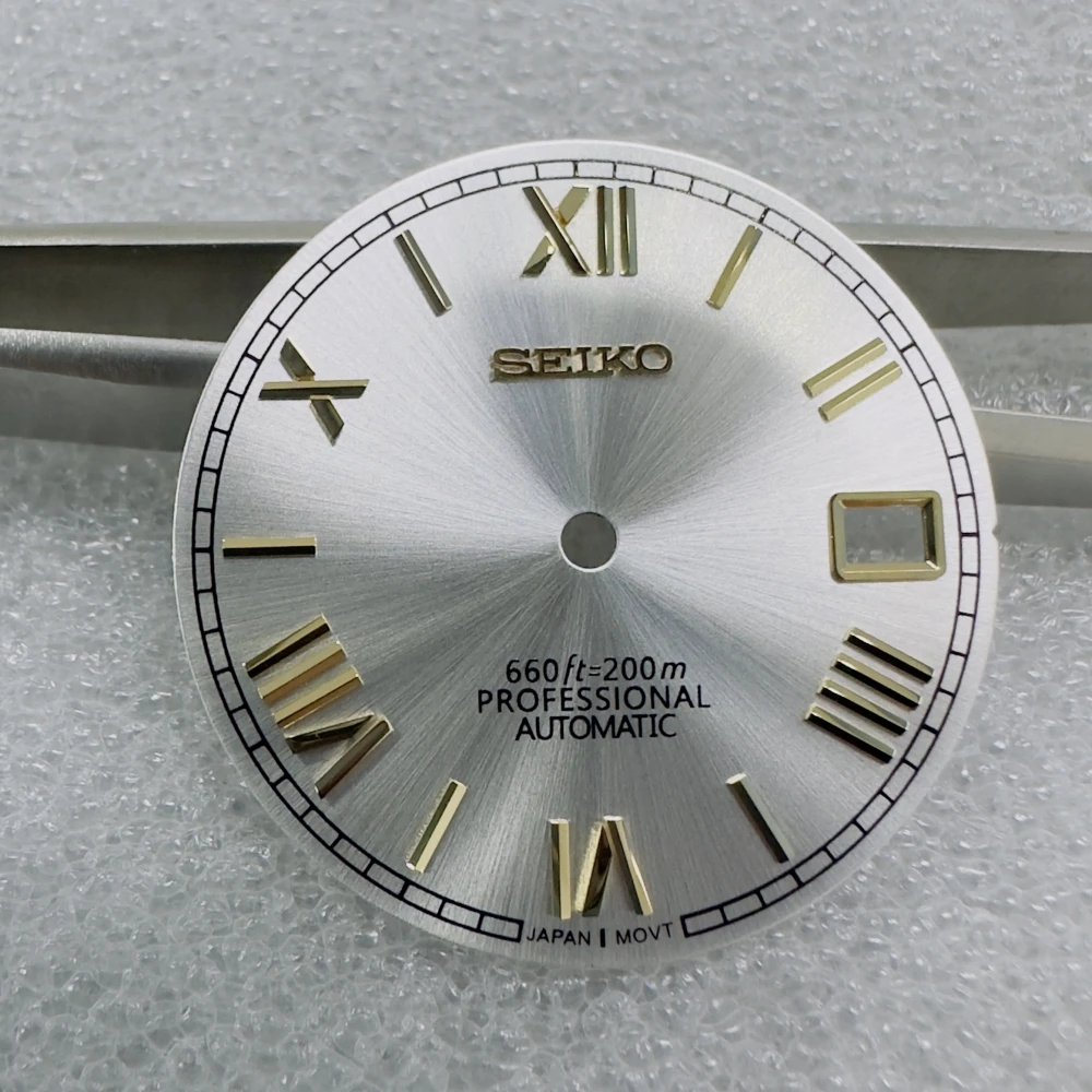 Suitable for Seiko Watch Tools 28.5mm Watch Dial with Logo for NH35 Automatic Movement DIY Substitute Dial Parts Accessories