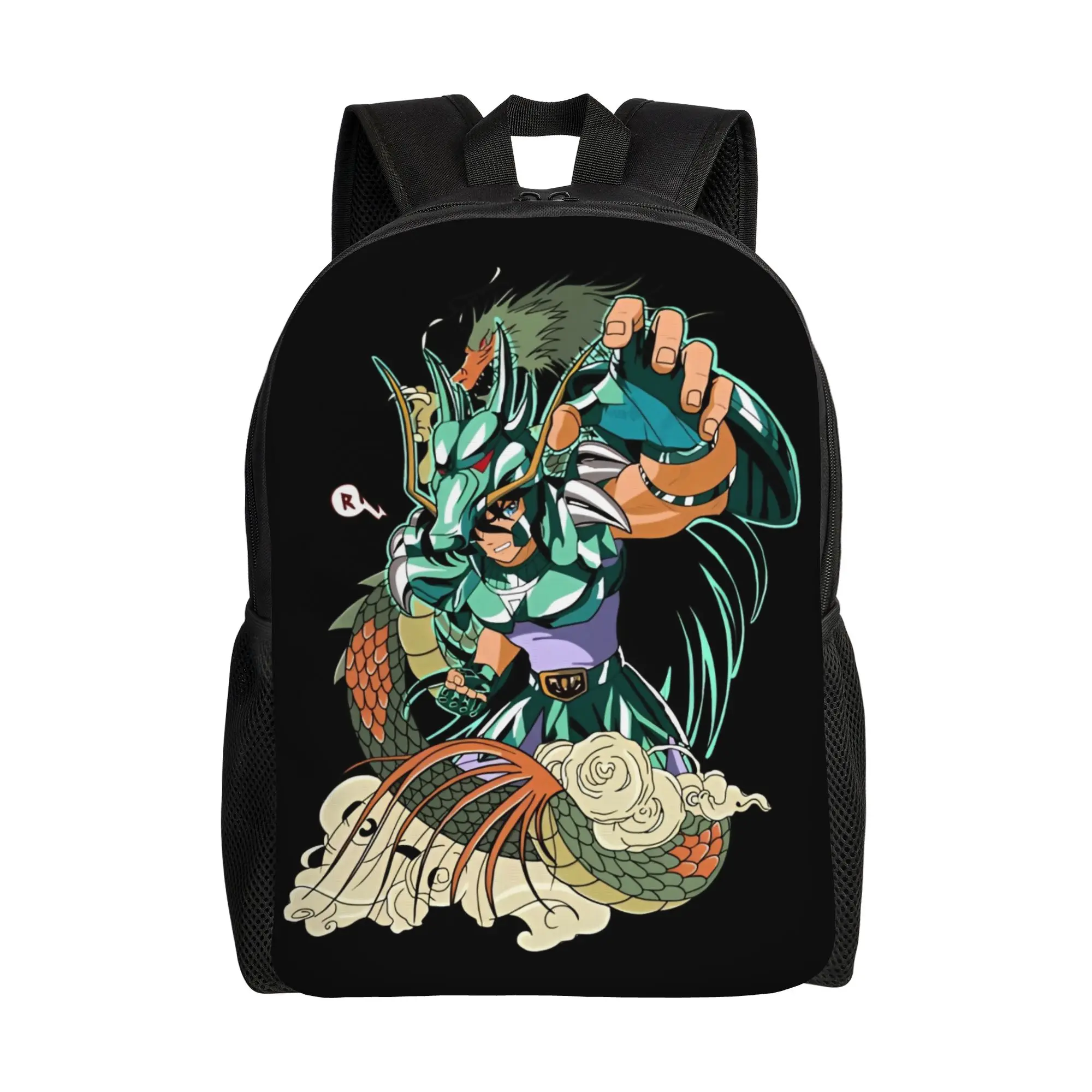 

Bandai Shiryu saint seiya backpack ita bag mochila Daily Outdoor Zipper Closure Rucksack