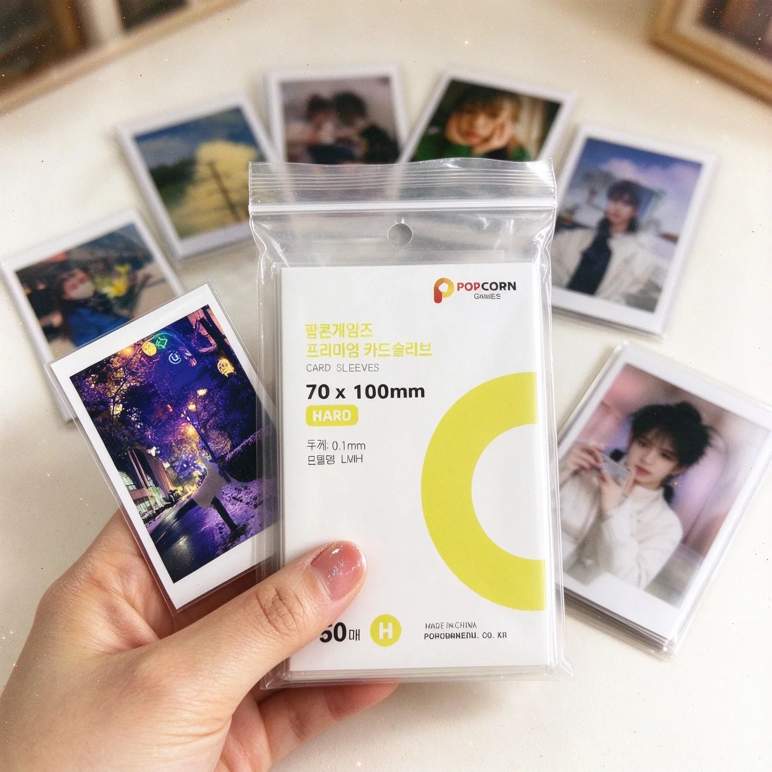 50Pcs 63.5x88mm 57.5x89mm Hard Card Sleeves Thick Card Protectors Acid-Free PVC-Free Deck Protector For TCG Kpop Photocard Film