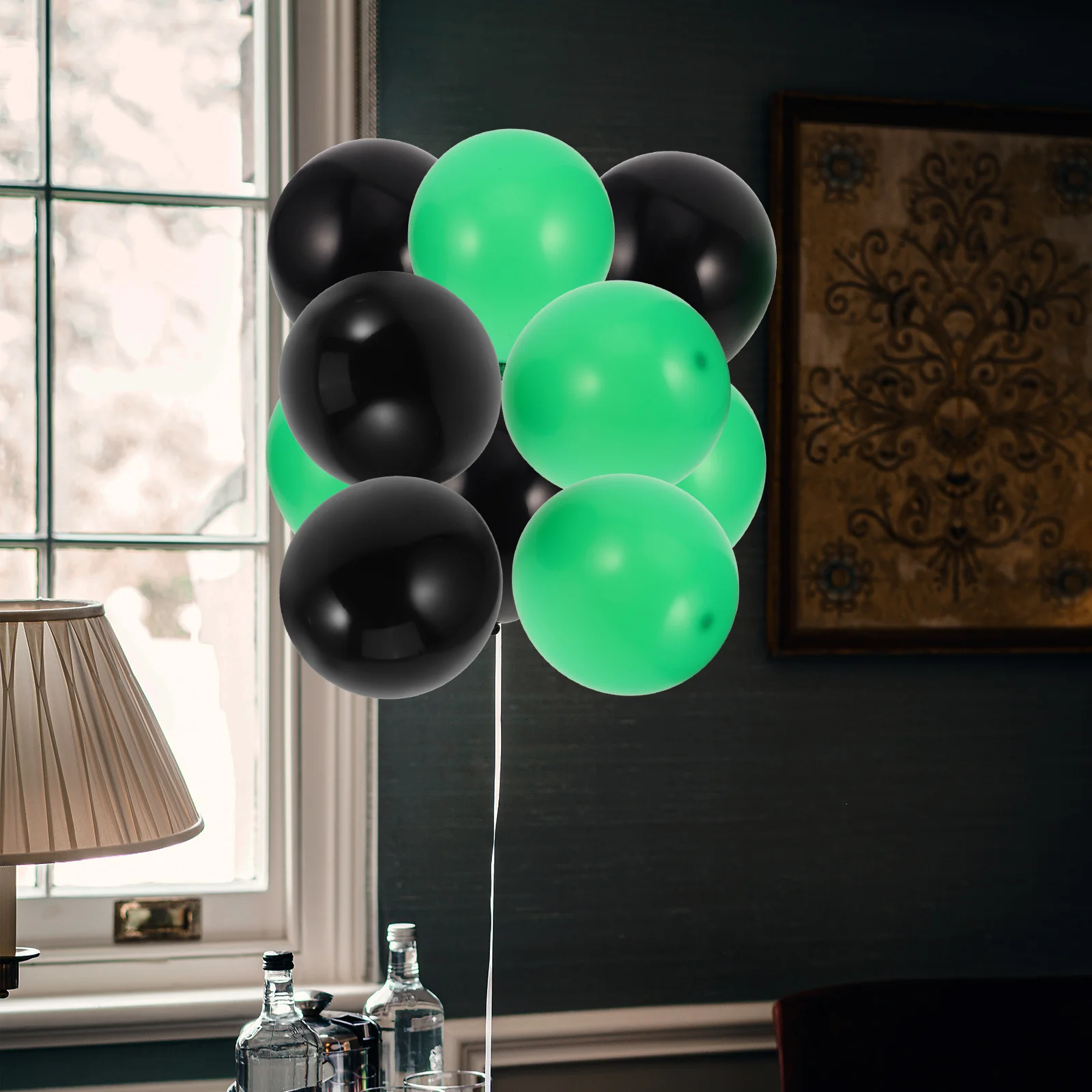 

30Pcs 10inch Latex Balloons Green Decorations Birthday Wedding Anniversary Supplies Black and Green Balloons