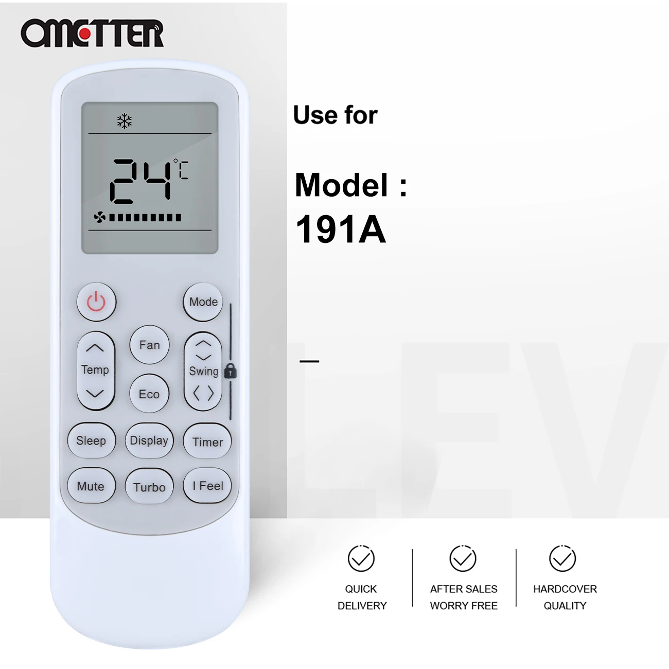 Ac Remote Compatible for ONIDA Feel No.191A Ac Remote Control