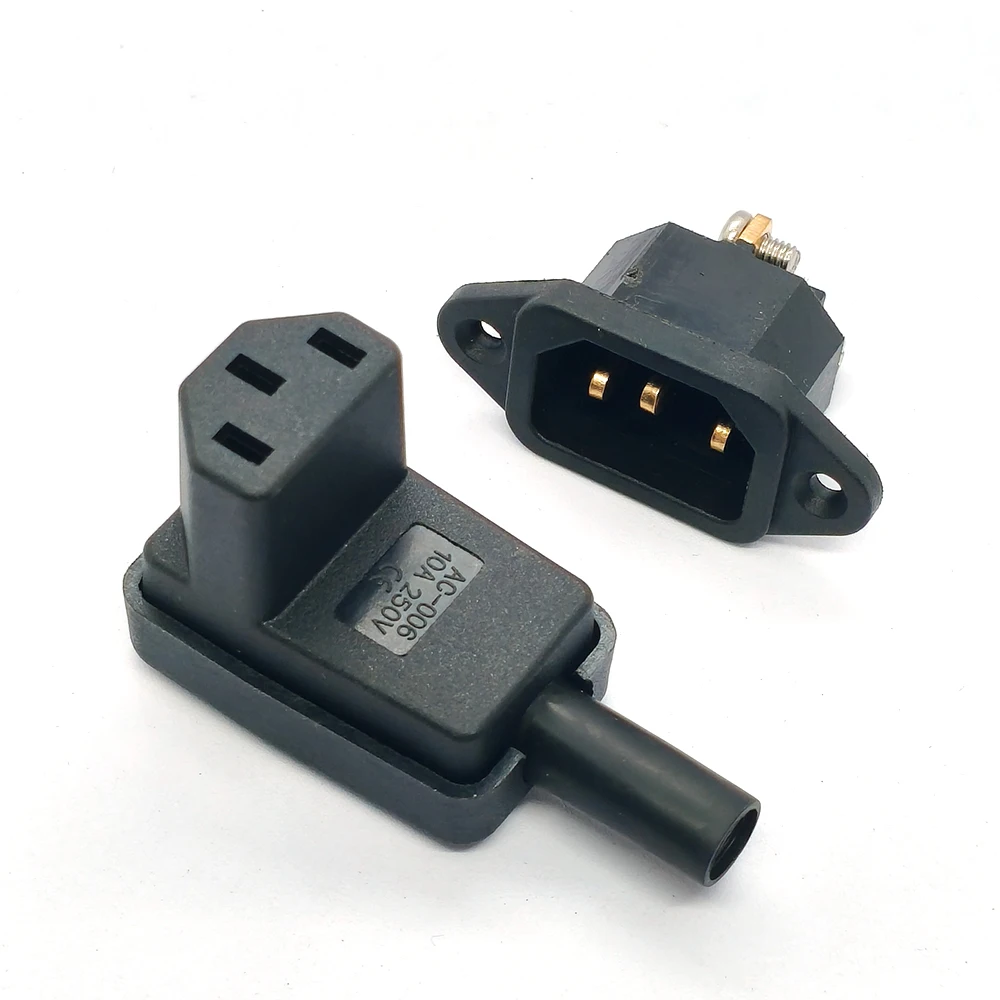 1 Stück IEC 3-Pin IEC C13 C14 Stecker-Buchse AC-Stromanschluss mit LED-Anzeige und Schalter, Langlebig für Elektronische Geräte – Detail 2