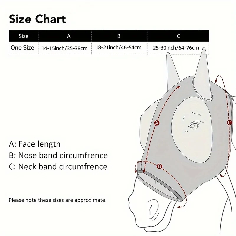 1pcs Leopard Print Horse Fly Masks with Ears - Comfortable, Elastic & Durable Riding Gear for Horses view 4