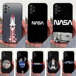 Cool Logo N-Nasa-S Space Phone Case For Samsung S25,S24,S23,S22,S20,S21,S10,Ultra,Plus,Lite,FE,Soft Silicone Black Cover