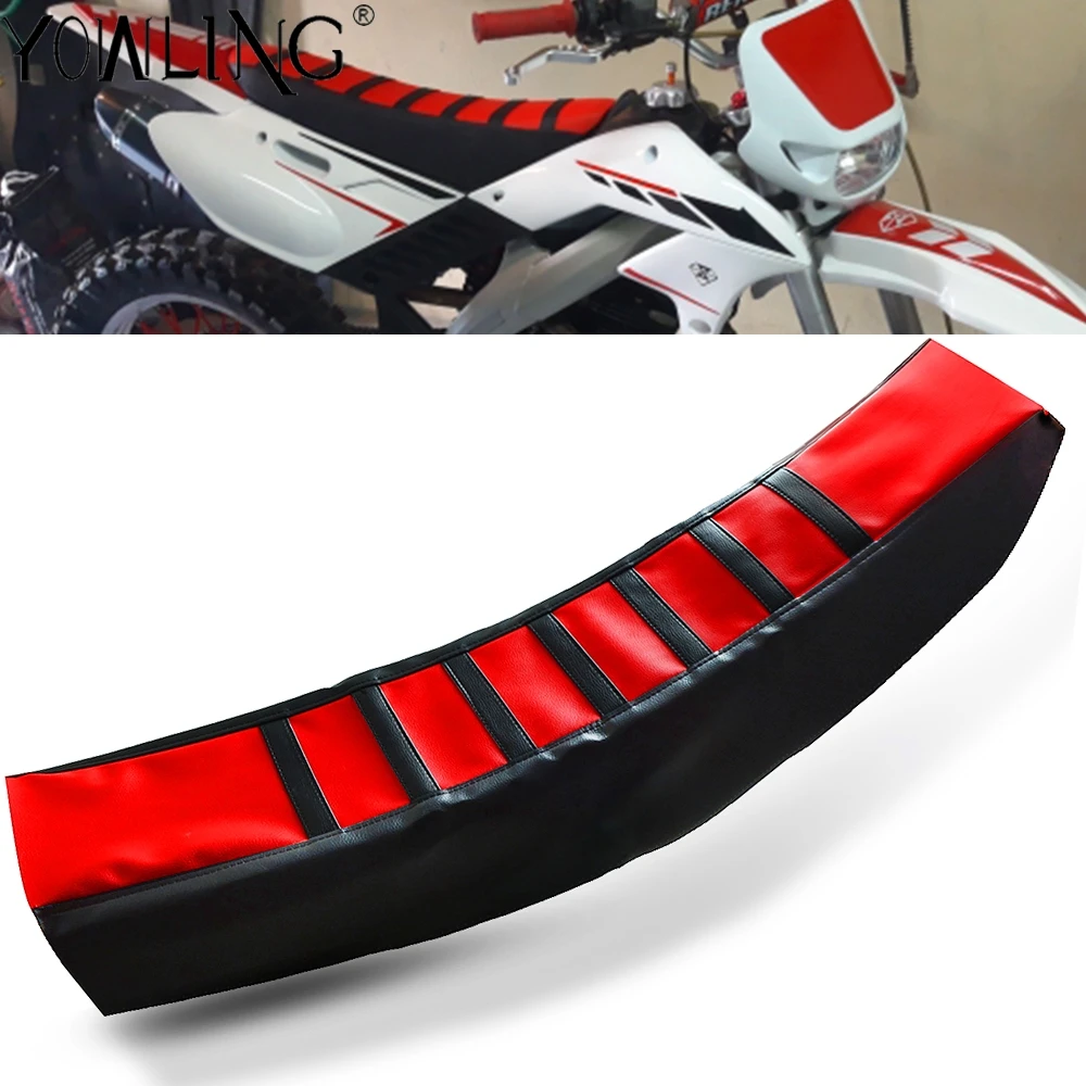 

Motorcycle Pro Ribbed Rubber Gripper Soft Seat Cover For HUSQVARNA HONDA YAMAHA SUZUKI KAWASAKI Dirt Bike Off Road Motocross