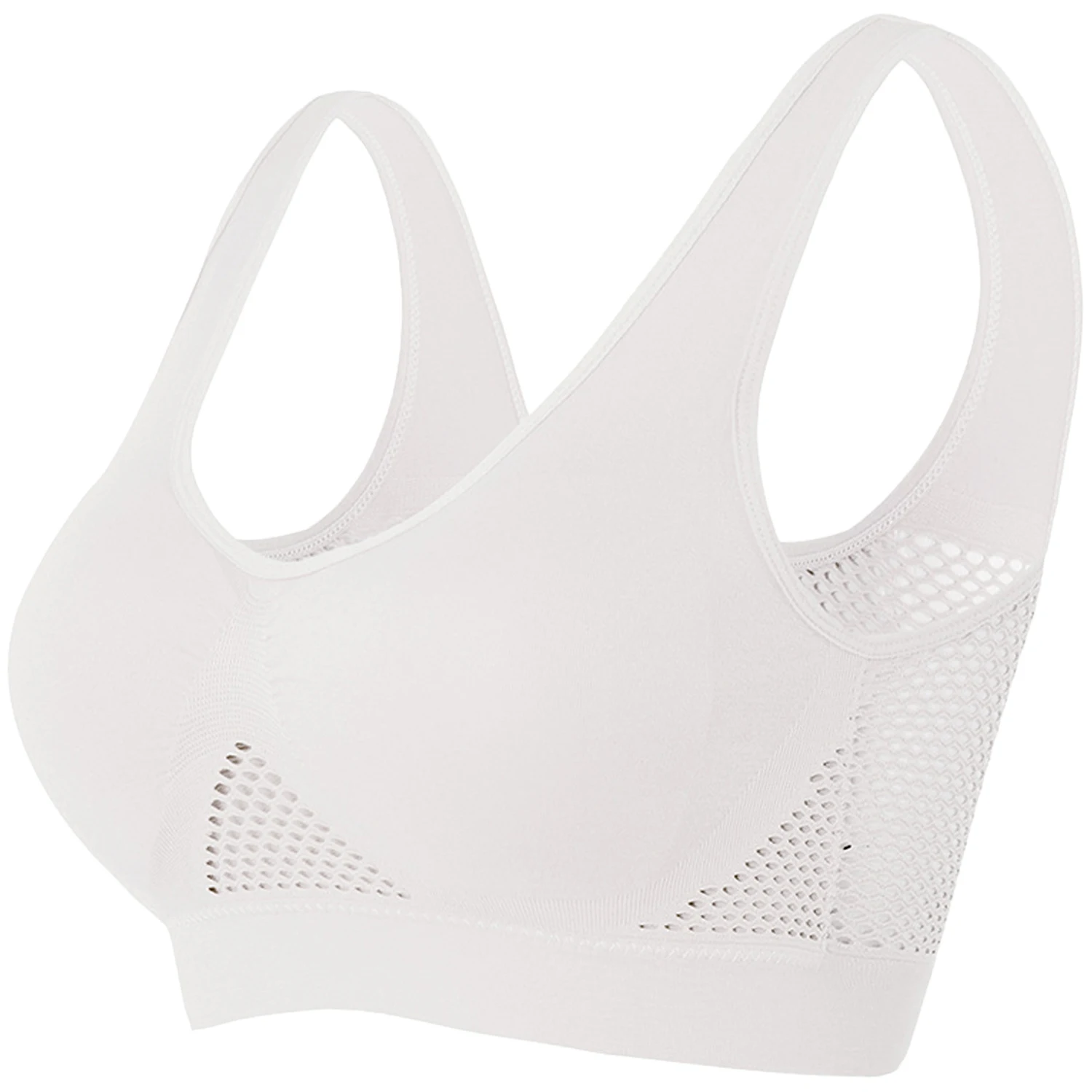 Wireless Sports Bra for Women Low Medium Impact Yoga with Pads ,Breathable Bralette