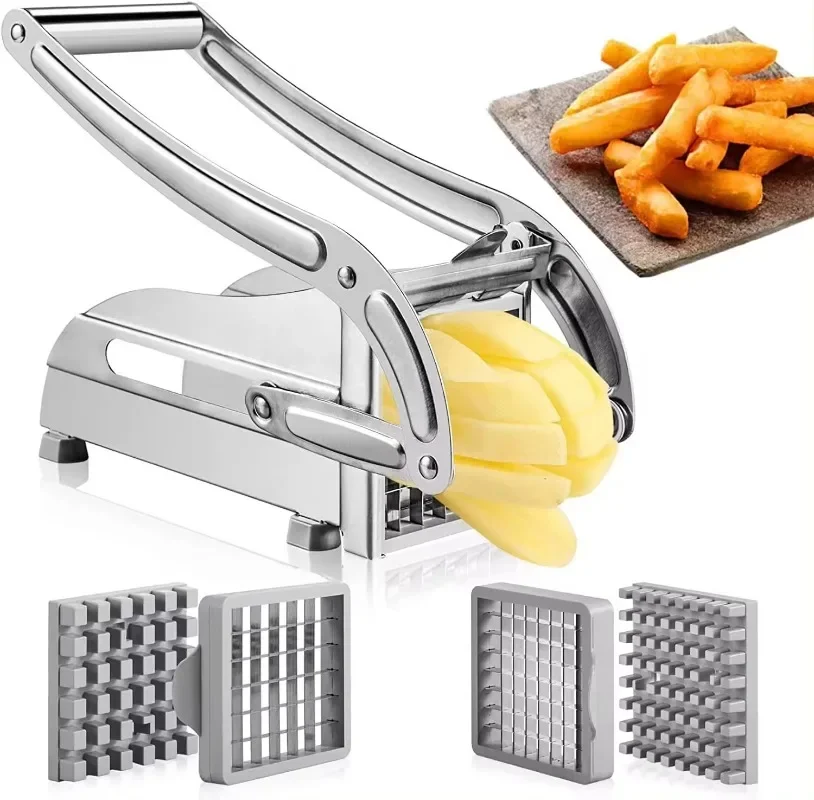 Vegetable Shredder Stainless Steel Potato Chips Maker Meat Chopper French Fries Slicer Cutting Machine Potato Cutter Blade