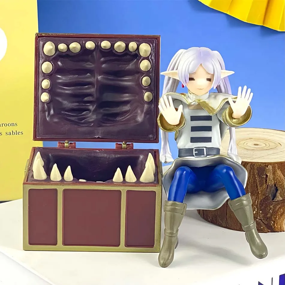 Frieren Beyond Journey's End Frieren صندوق الكنز يجلس الموقف أرقام جمع أرقام نموذج اللعب الوحش أنيمي الشكل لعبة #3