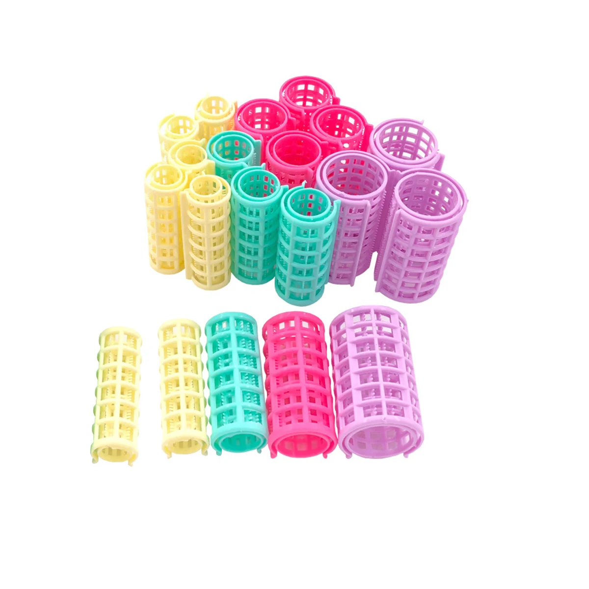 

20x Hair Rollers Assorted Colors Hairdressing for Short Medium Hair