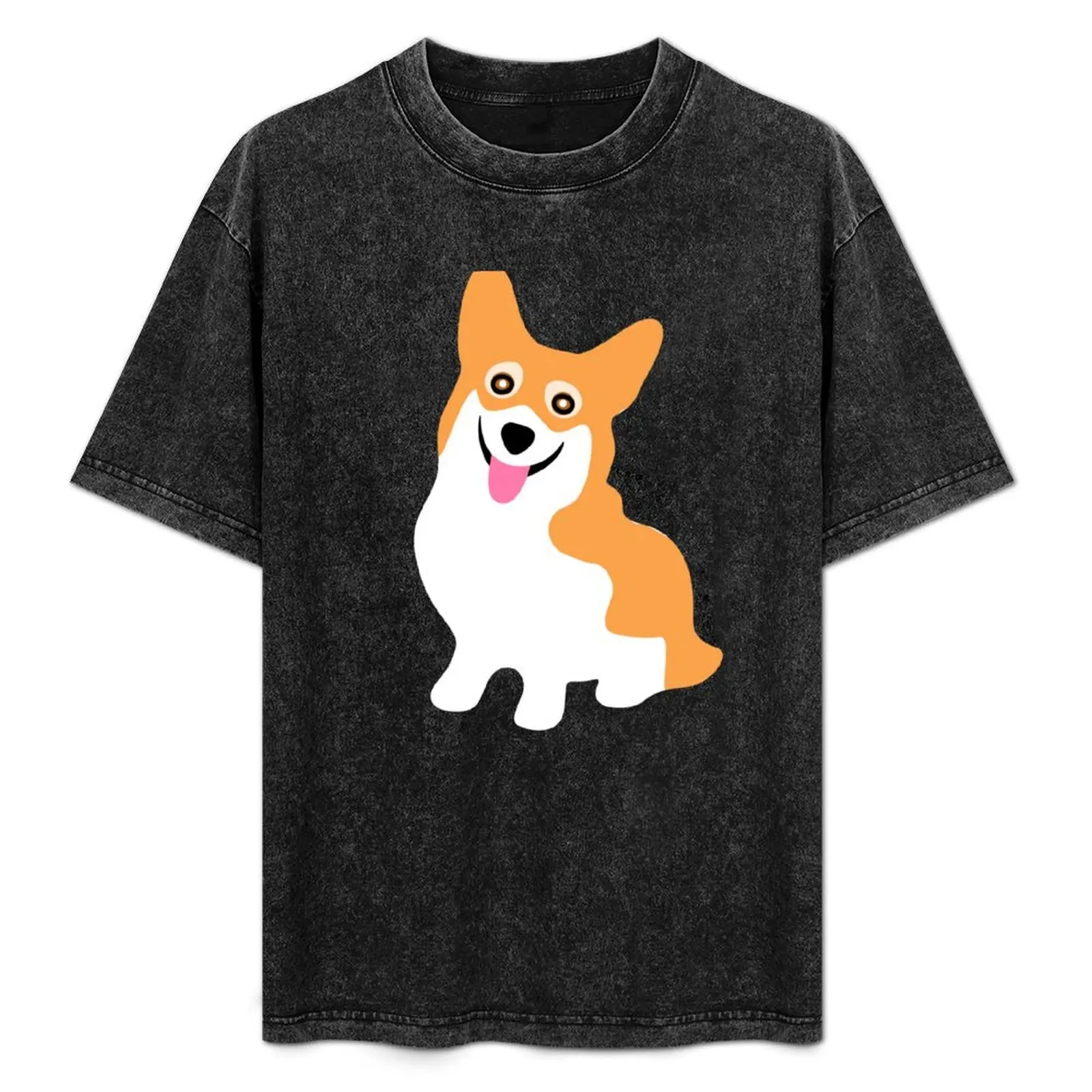 

Corgi Smile T-Shirt Large Size Casual Short Sleeve Top