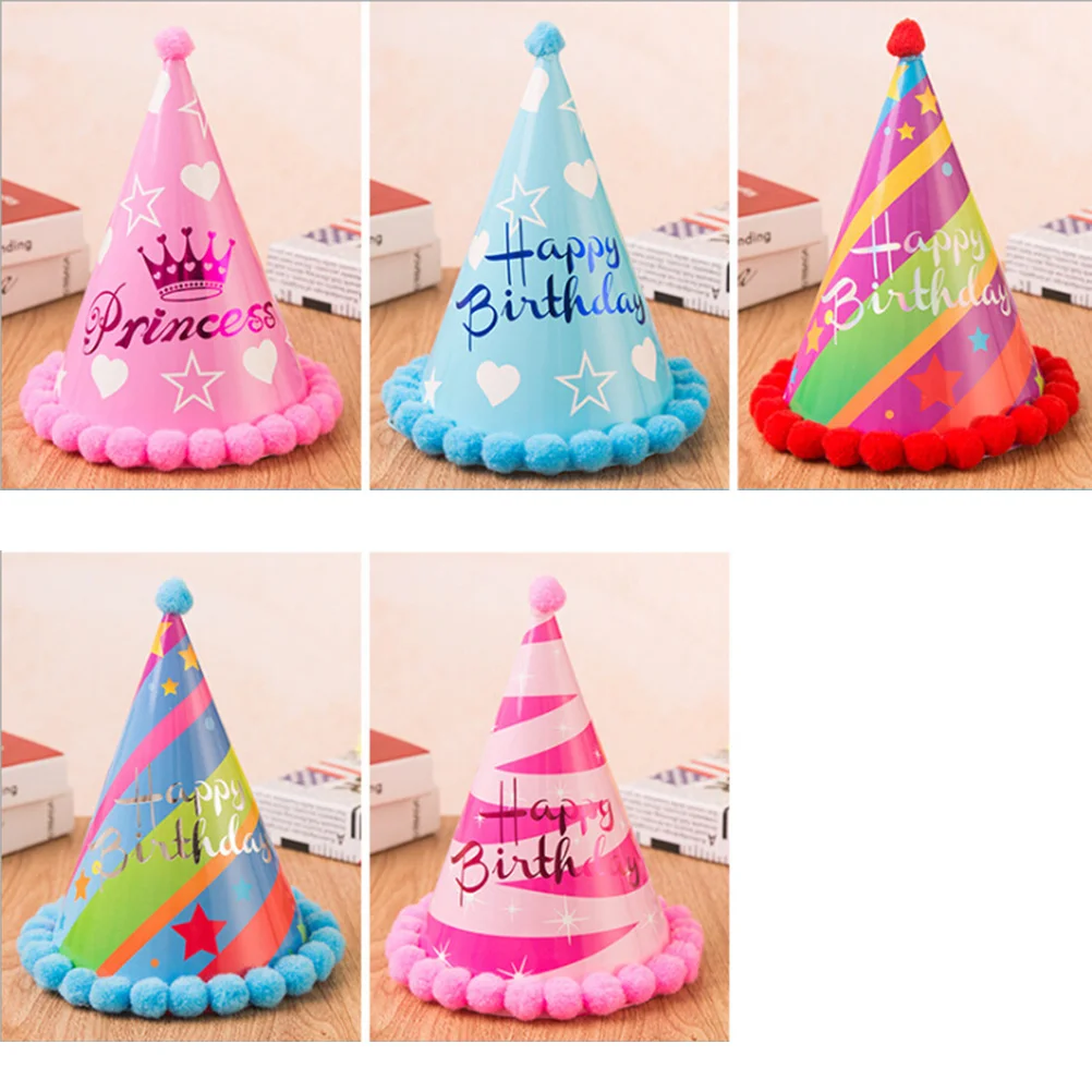 

12Pcs Birthday Party Cone Hats Paper Cake Confetti Polka Dot Hats Colorful Happy Birthday Party Supplies Cake Hat