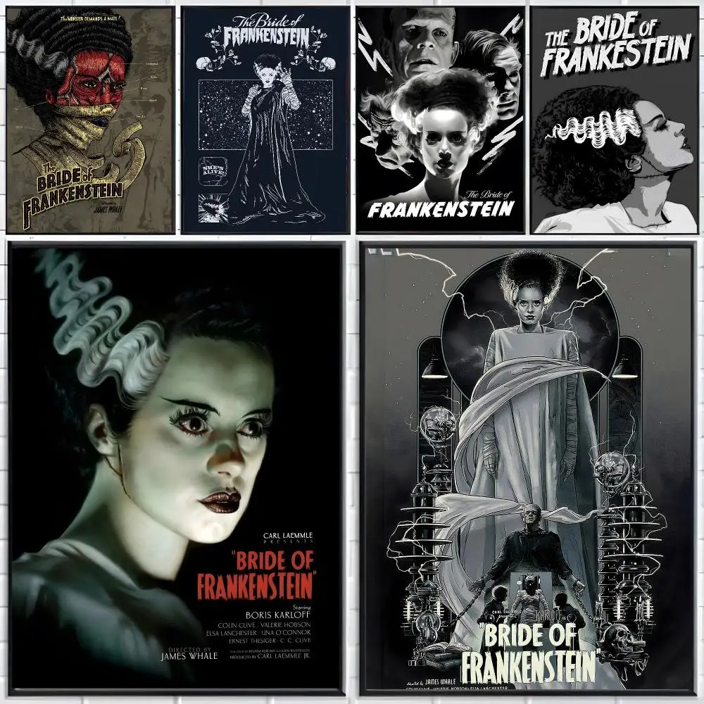 Macabre Film B-Bride of Frankenstein Poster Distinct Home Decor Concepts Chic Indoor Art Pieces
