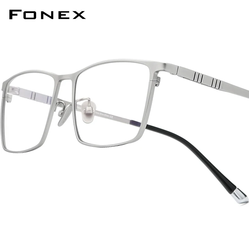 FONEX Titanium Nguyên Chất Kính Gọng Nam Vuông Kính Mắt 2020 Nam Mới Cổ Điển Full Quang Đơn Thuốc Mắt Kính Gọng Kính F85641