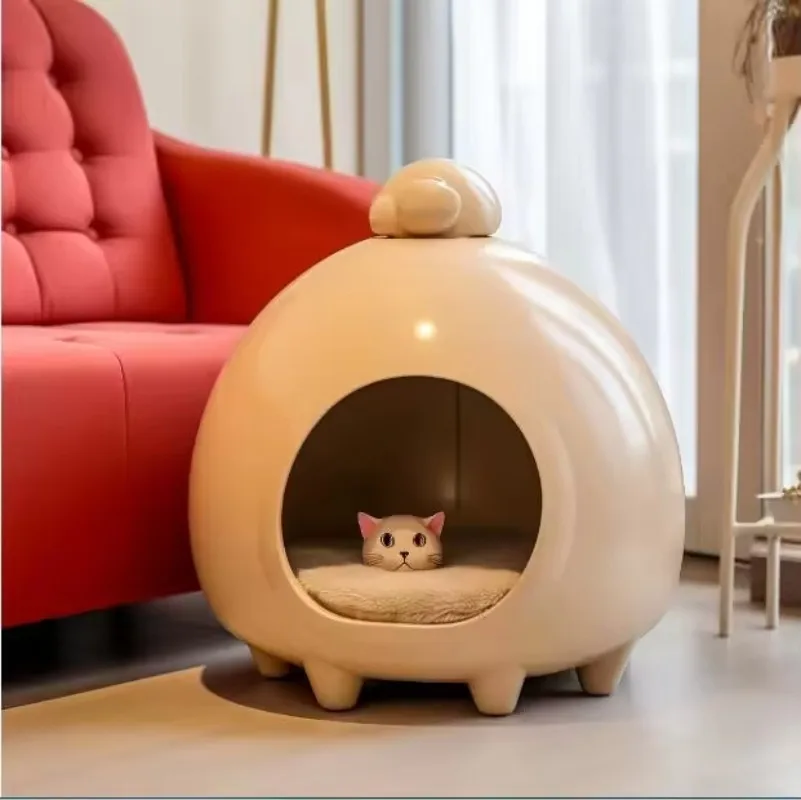 Jaula circular transpirable para mascotas, nido para perros y gatos, material ecológico impreso en 3D, precio al por mayor, casa hecha en China