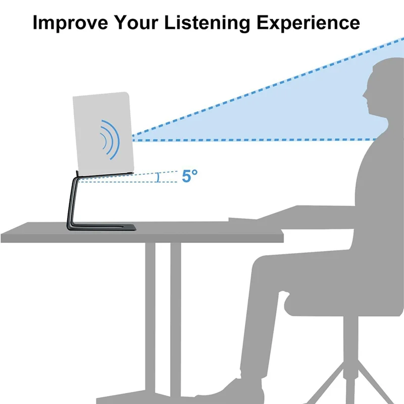 Universal Durable Anti-Slip  Speakers Metal Holder +Vibration Absorption Pads 1 PCS