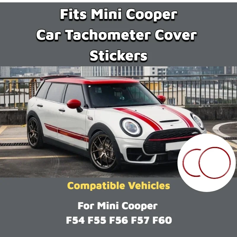 Car Tachometer Cover Stickers for Mini Cooper F54 F55 F56 F57 F60 Interior Decor Accessories Trim Carbon Fiber Dashboard Frame