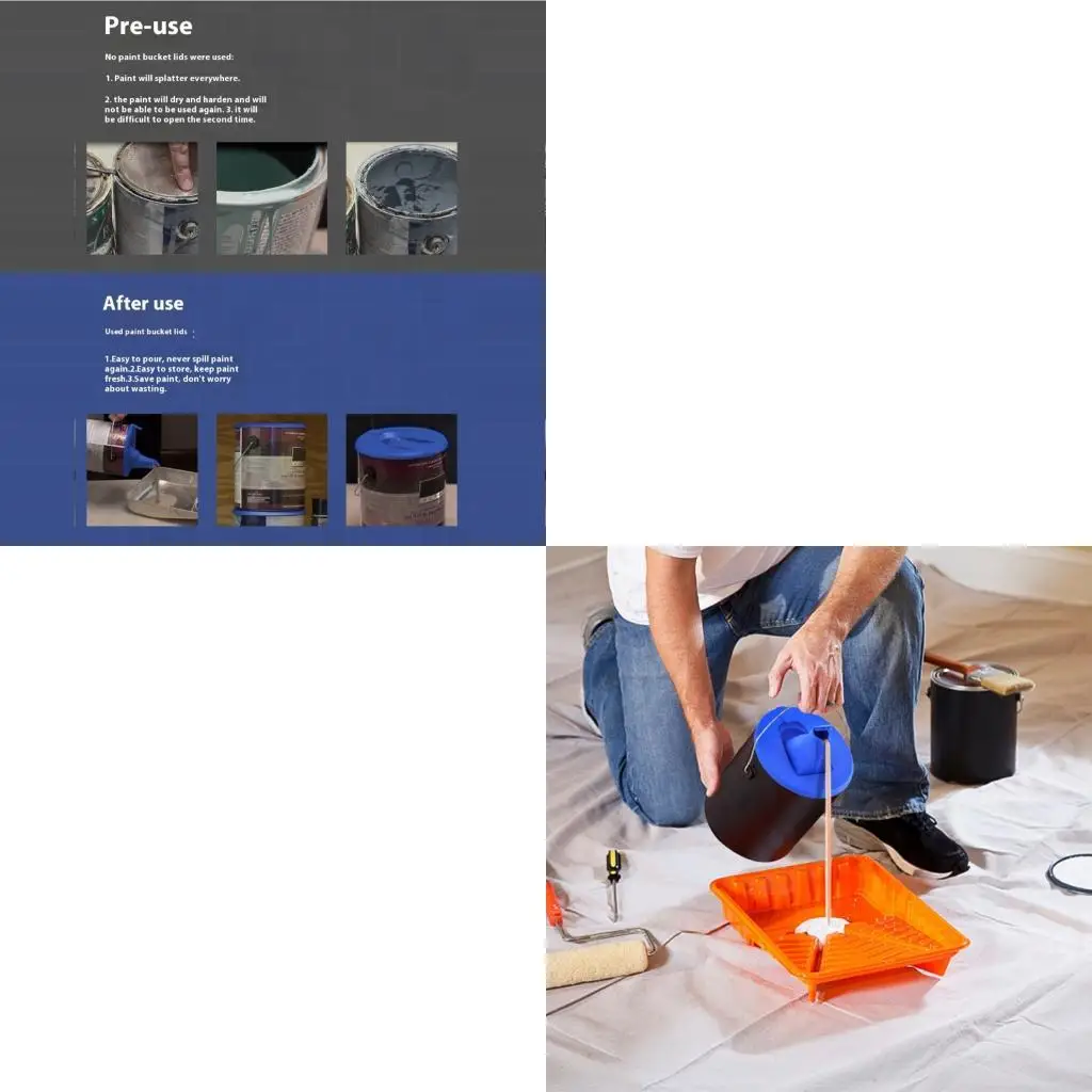 

652F Пылезащитная крышка банки с краской со складным носиком, крышка ведра для краски, инструмент для заливки, герметичная банки