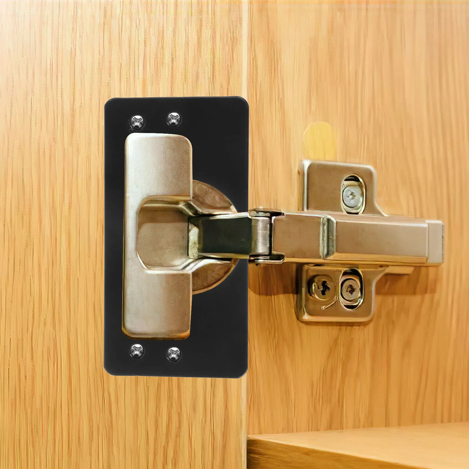 

2pcs Hinge Repair Plate Stainless Steel Thickened Durable For Cabinet Door Wardrobe Mending Plates Screw Hole Repair Tool