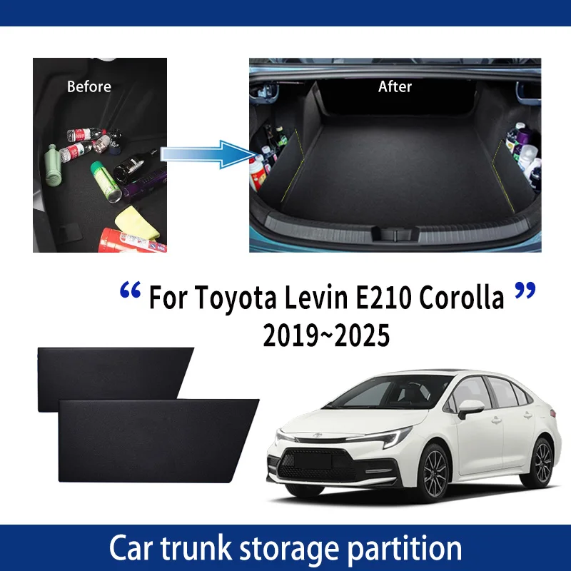 

For Toyota Levin E210 2019~2025 2020 Car Thickening Trunk Storage Partition Multifunction Storage Box Auto Interior Accessories