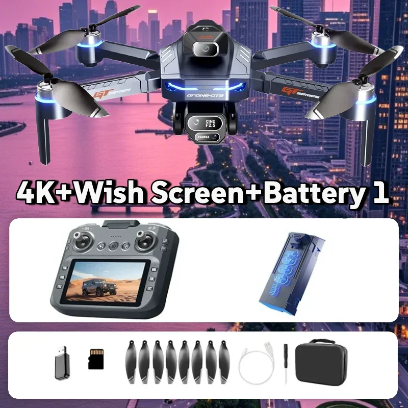 HEIßER Für LSRC GT8 Drone 4K Professionelle Dual Kamera FPV GPS Bürstenlosen Motor Optischen Fluss Schweben Klapp Quadcopter 8K RC Eders
