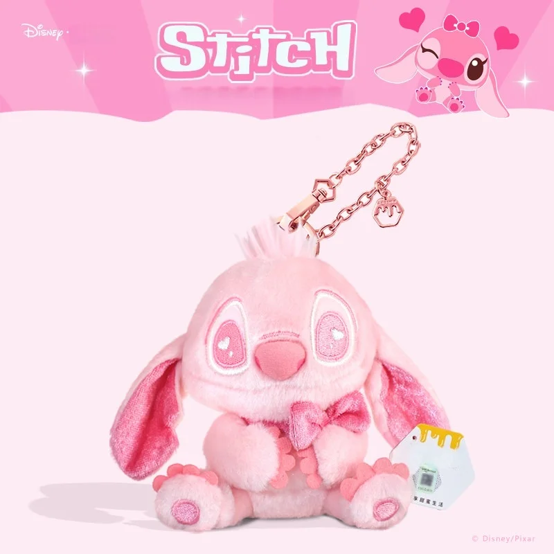 

Disney Stitch Confession of Love Plush Keychain Bag Charm Soft Toy for Phone Car Accessory Ideal Birthday Gift