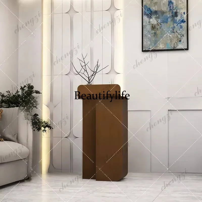 Reception desk, simple modern restaurant, reception desk, welcome desk, stainless steel checkout page counter