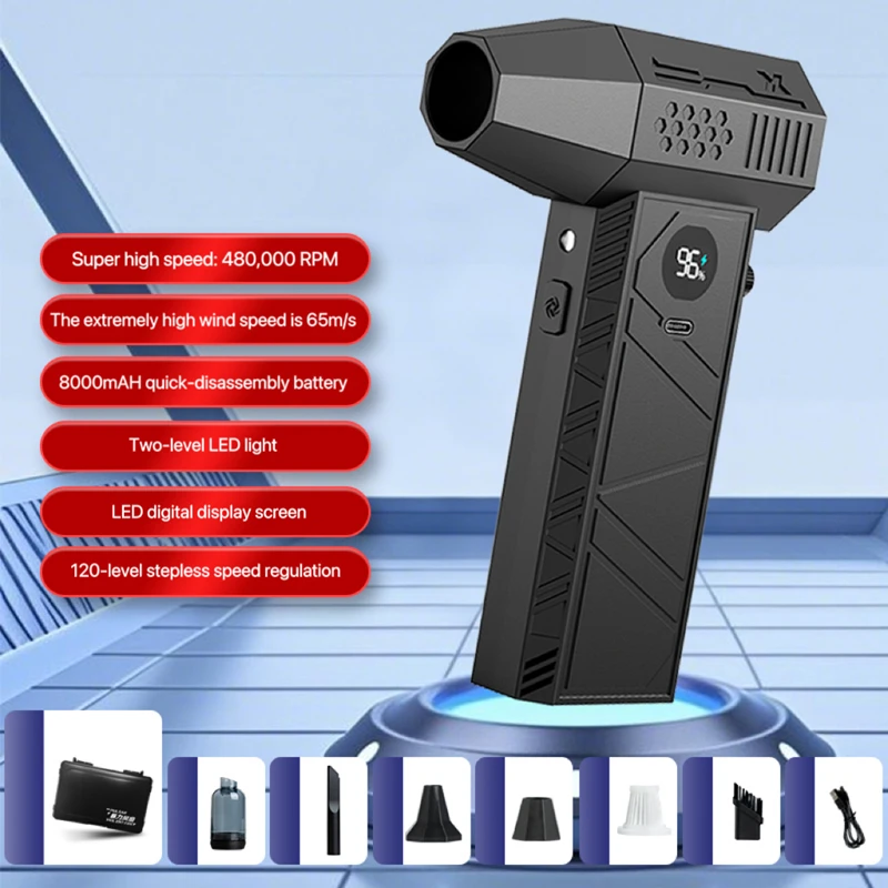 

Camping Violence Turbine Handheld Violence Fan 560000 Rpm Outdoor Handheld Fan With Replaceable Battery