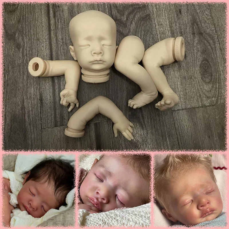 

19Inch Mika Reborn Doll Kit Unfinished Unpainted DIY Blank Doll Parts with Cloth body Handmade Kit Bebe Reborn