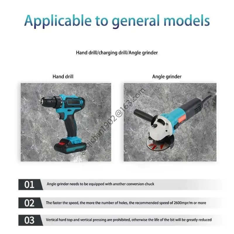 

X7AB 9Pcs 6/8/10/20/25/35/50mm Diamond Drilling Grinding Tile Milling Granite Marble Finger Bit Drill Bit