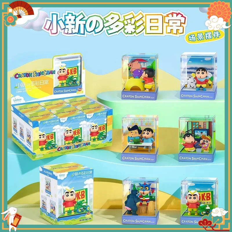 

New Crayon Shin-Chan Kazama Action Bochan Anime Figure Model Doll Colorful Daily Iife Micro Scene Blind Box Toys Bbirthday Gifts
