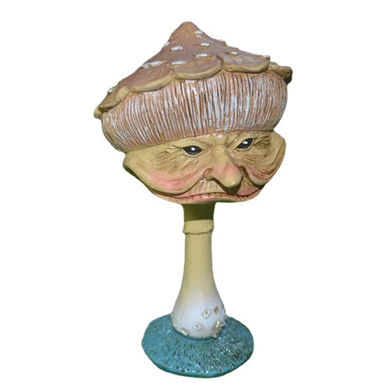 Mushroom Granny Face Mushroom Garden Decoration Outdoor Lawn Statue Mushroom Granny Crafts