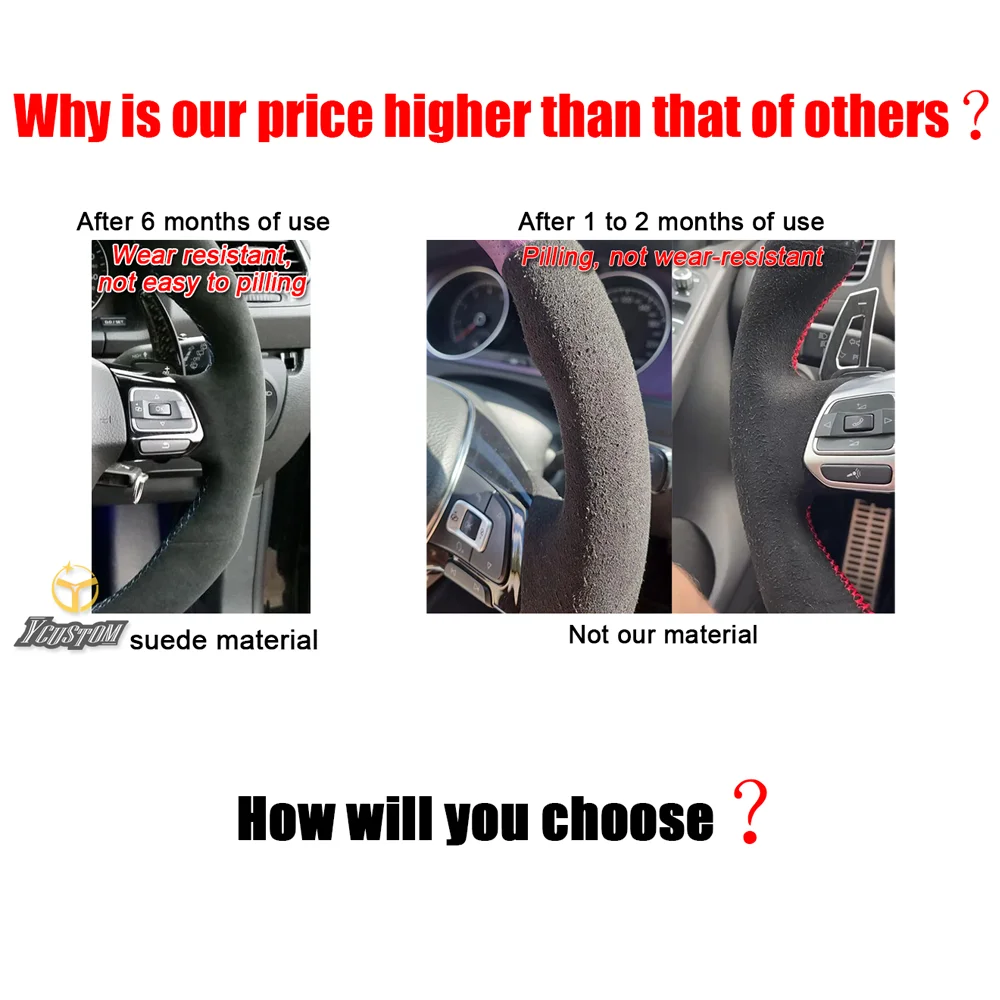 DIY Soft Suede Car Steering-Wheel Cover Wrap For BMW E46 E39 325i E53 X5 Auto Interior Accessories