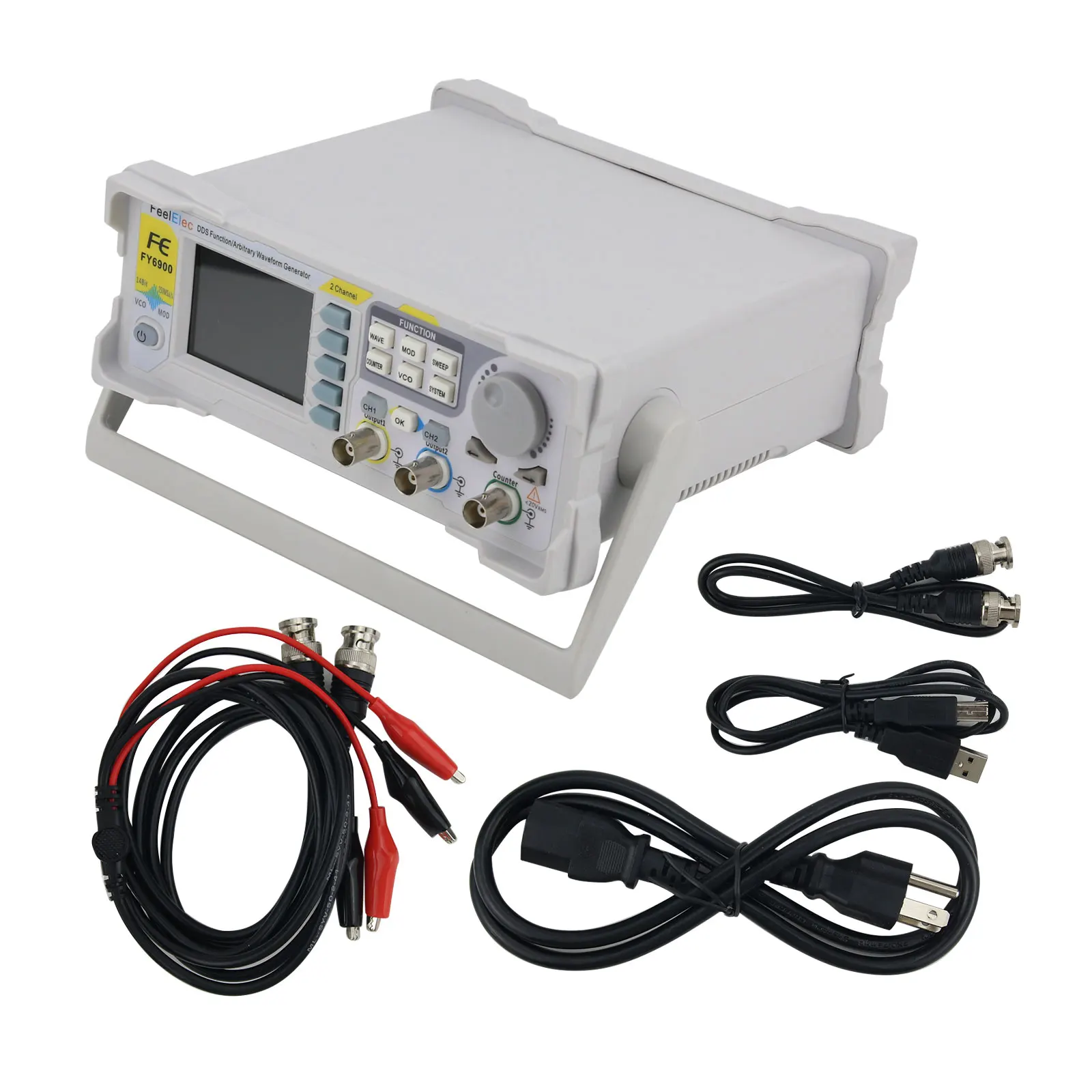 FY6900-30M 30MHz 2-Channel Function Arbitrary Waveform Generator Pulse Signal Frequency Counter
