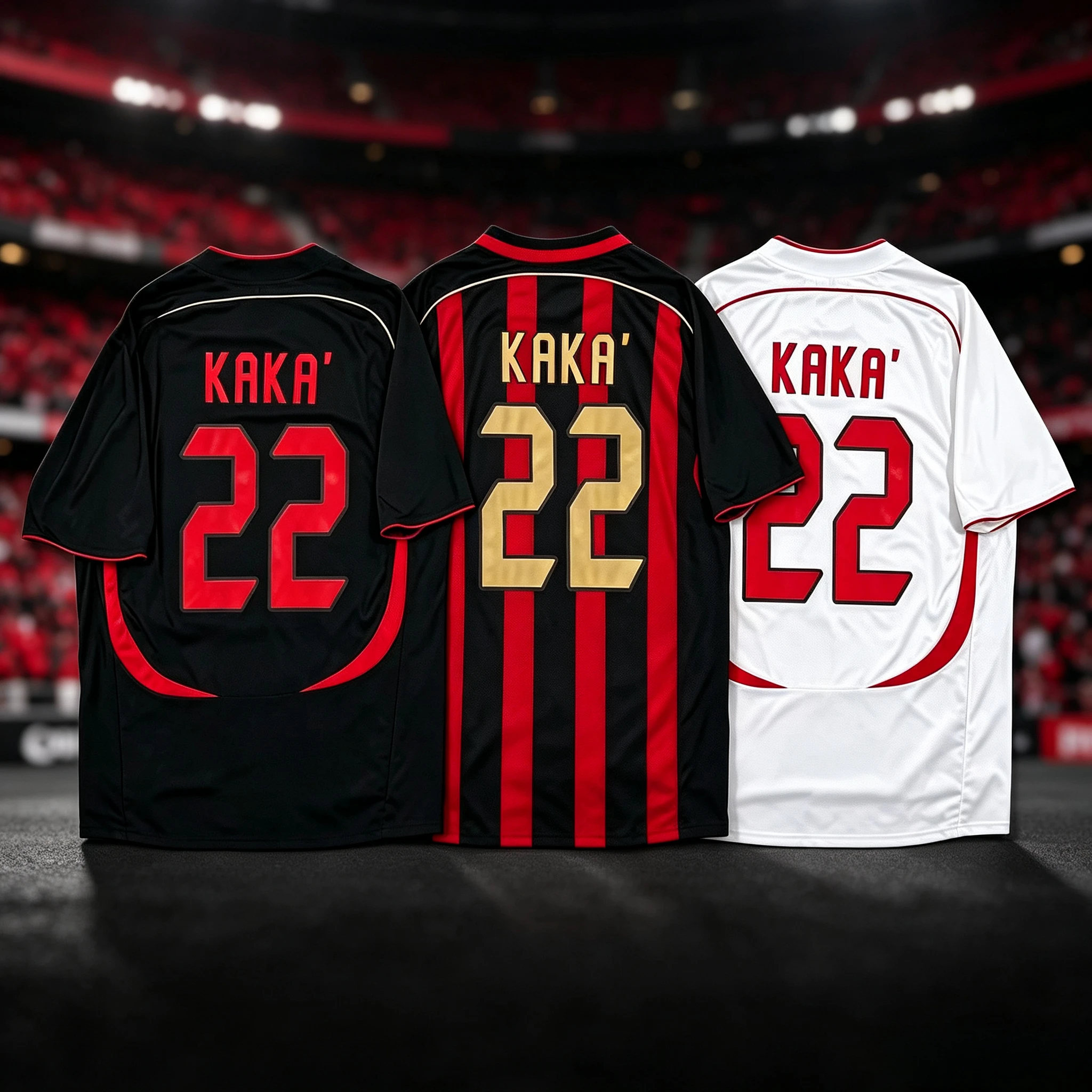 2026 KAKA 22 Retro Fans Soccer Jersey for Men Women Kids Short Sleeve Sport Tee Y2K Loose Oversized Streetwear Collection Tops