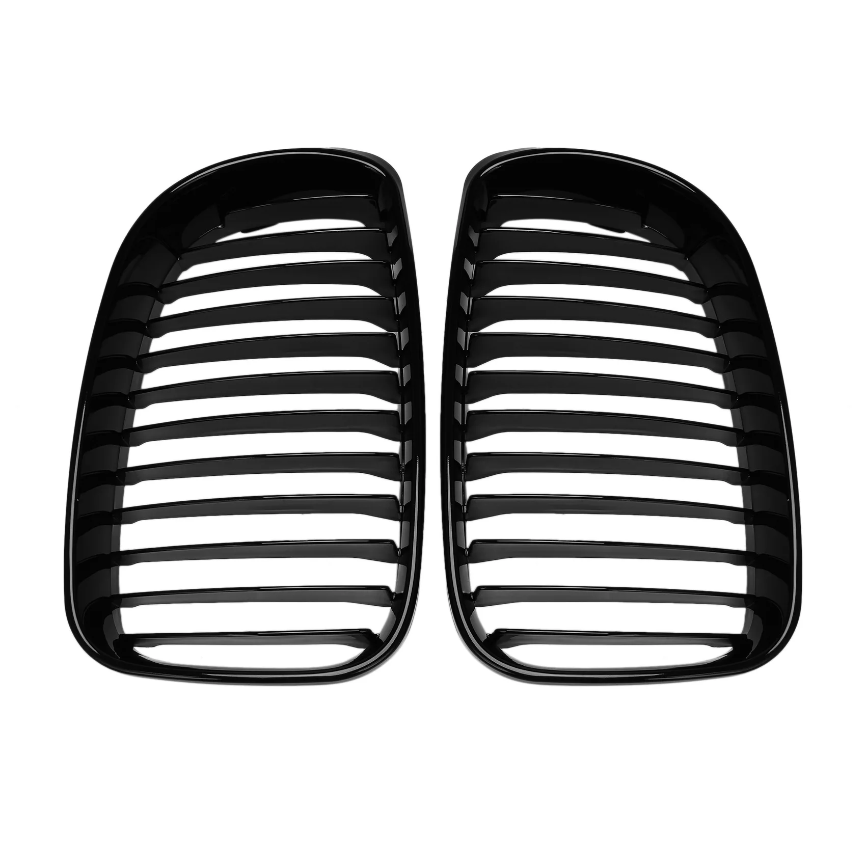 

for BMW 1 SERIES E81 E82 E87 E88 2D 4D 2007 2008 2009 2010 2011 Pair ABS Side Gloss Black Front Kidney Grilles