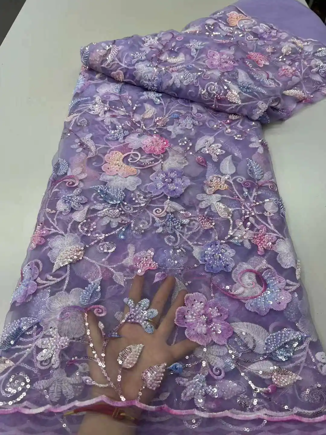 2025 telas de encaje con cuentas de lentejuelas africanas, bordado de secuencia de alta calidad, tela de encaje nigeriano de tul francés para costura de boda